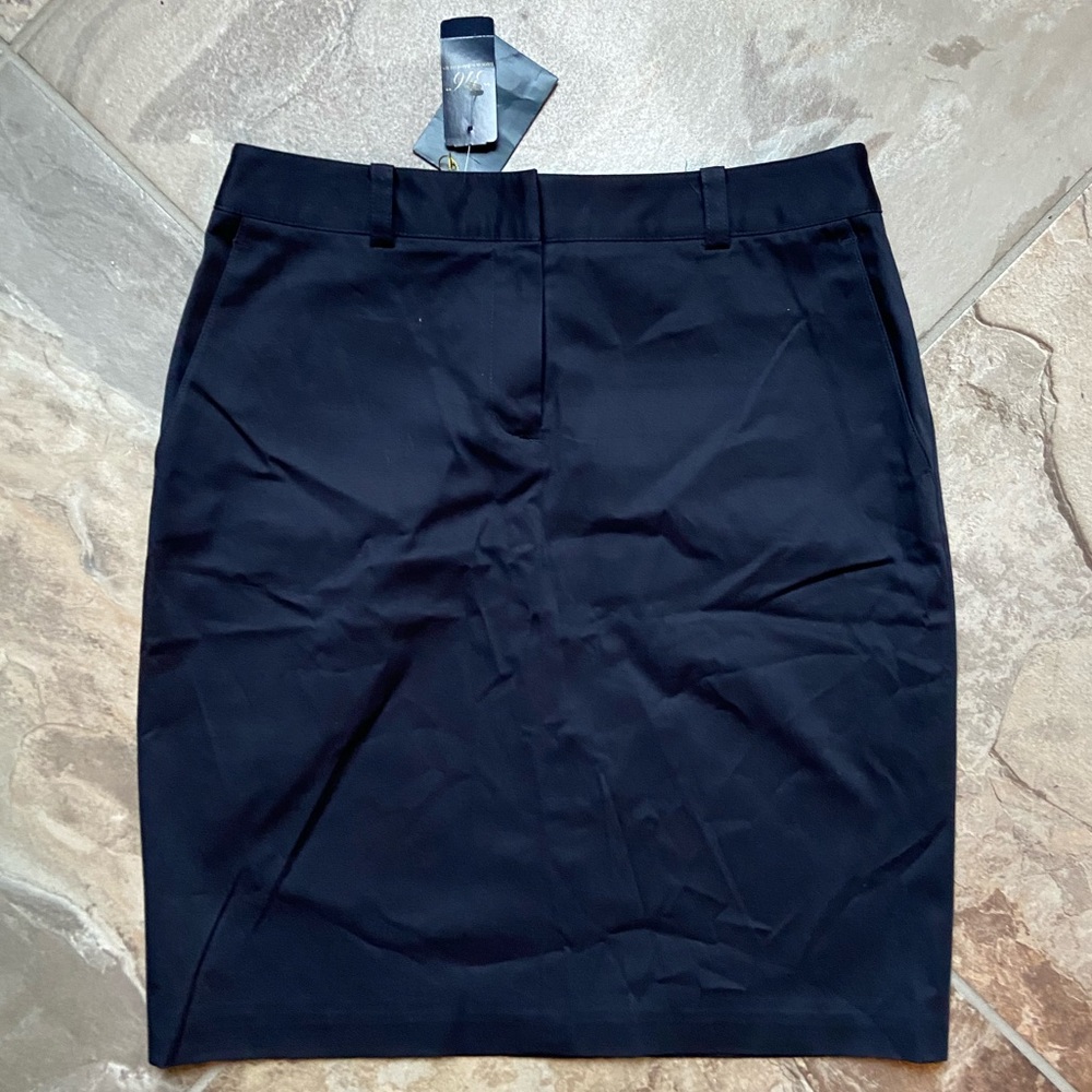 Navy Cargo Pencil Skirt